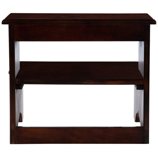 Wood Melrose Step Stool, Cherry Brown For Sale - Image 7 of 11