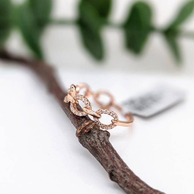 Metal Beautiful Diamond Band in Solid 14k Gold | Earth Mined Diamonds, Size 6.75 For Sale - Image 7 of 7