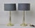 New Clear Glass Italian Lamps With Brass Fittings - Pair For Sale - Image 4 of 13