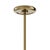 Slate Gray Gable Linear Chandelier, Antique Brass with Storm Blue Shade For Sale - Image 8 of 9