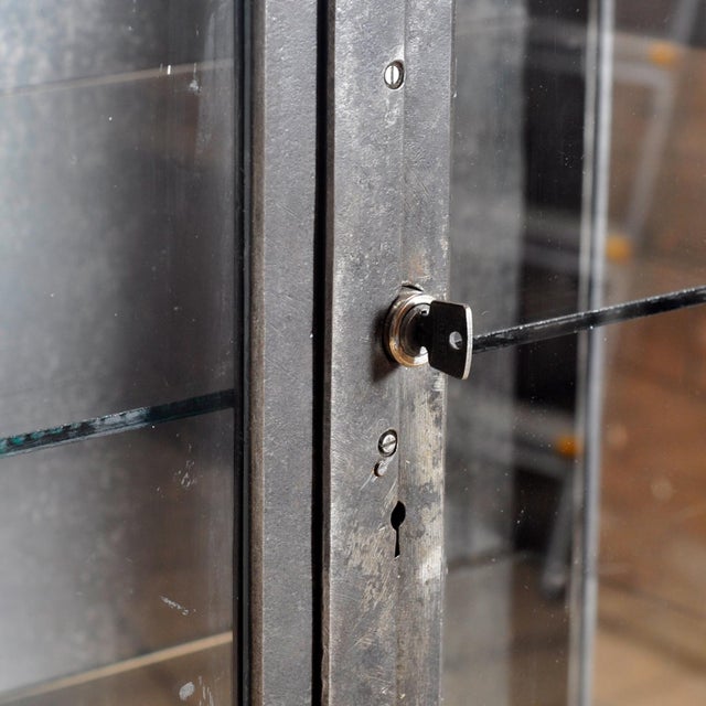 1930s Polished Iron Medical Cabinet, 1930s For Sale - Image 5 of 10