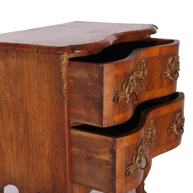 Italian Antique Italian Kingwood, Satinwood & Burl Chest with Ormolu Mounts Late 18th Century For Sale - Image 3 of 12