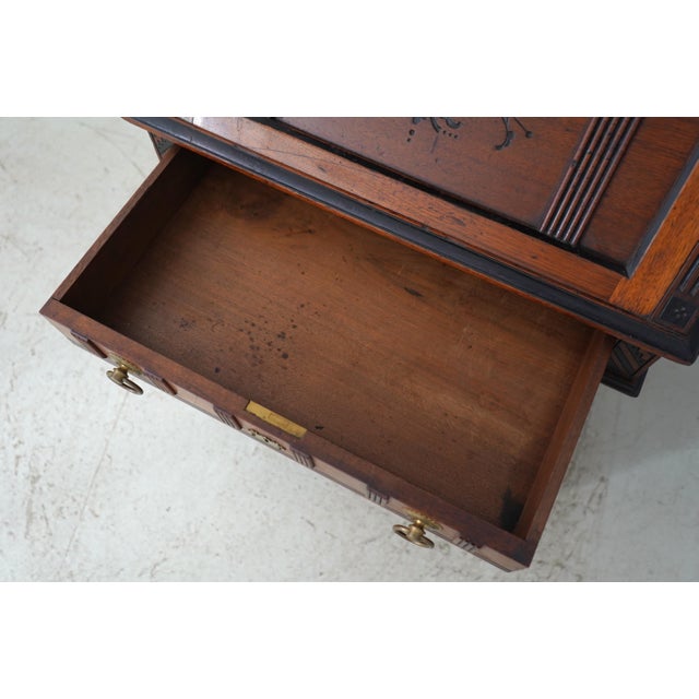 Stunning American Eastlake Victorian Walnut Secretary Desk For Sale In Philadelphia - Image 6 of 18