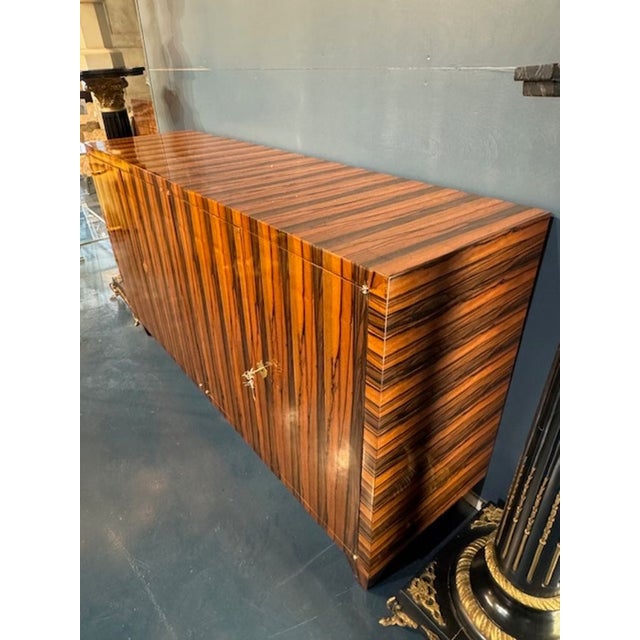 Early 21st Century Italian Art Deco Macassar Ebony Sideboard For Sale - Image 5 of 5