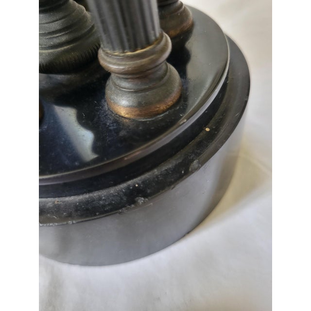 Metal 19th Century Neoclassical Grand Tour Temple Rotundas in Noir Belge Marble, 1875 For Sale - Image 7 of 10