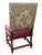 1990s Vintage Carved Walnut Barley Twist Throne Chair with Red Leather For Sale - Image 5 of 5