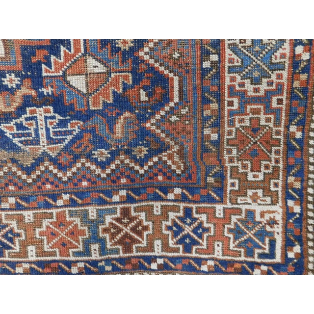Persian Distressed Antique Persian Rug. 5'2"x 6'7" For Sale - Image 3 of 13
