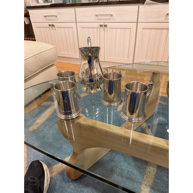Tiffany and Co. Pewter Pitcher and Matching Mugs - Set of 5 For Sale - Image 12 of 18