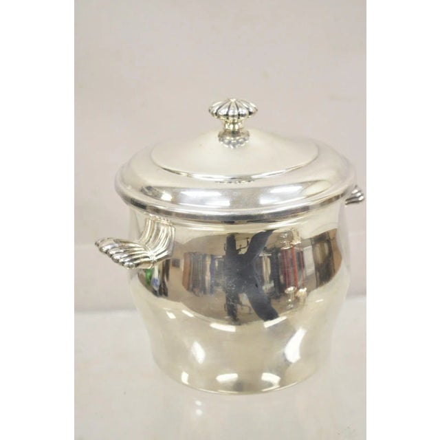 Mid 20th Century Wm Rogers & Son Paul Revere 27 Silver Plated Lidded Ice Bucket With Glass Liner For Sale - Image 10 of 10