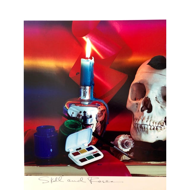 Photography Audrey Flack, Pop Art Color Photograph Dye Transfer Print Audrey Flack "Skull & Roses" Photo, 1984 For Sale - Image 7 of 11