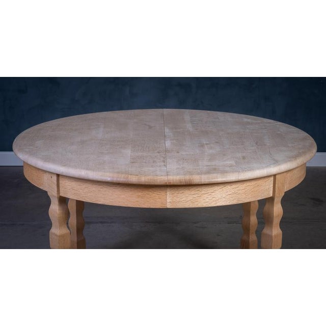 Brutalist Oak Dining Table by Henning Kjærnulf, 1970s For Sale - Image 6 of 13