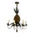 Antique Painted Pineapple Tole and Zinc Candle Chandelier For Sale