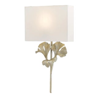 Gingko Currey & Company Botanical Wall Sconce For Sale