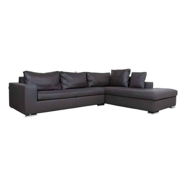 Halma Leather Corner Sofa from La Nuova Casa For Sale