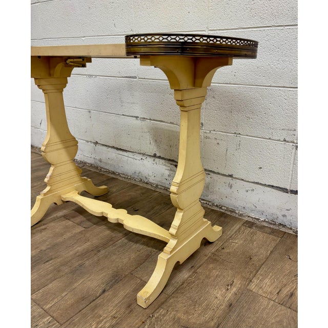 Early 20th Century Vintage French Louis XV Style Kidney Shaped Writing Desk Center Table Vanity For Sale - Image 5 of 12