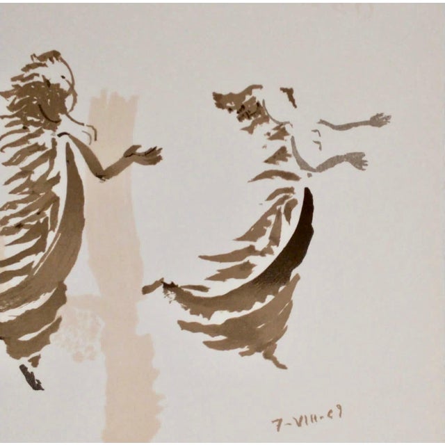 Apelles Fenosa Apeles Fenosa Spanish Sculptor Mourlot Lithograph Abstract Expressionist Figures, 1972 For Sale - Image 4 of 11