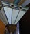 1970s Arts & Crafts Style Stained Glass Torchiere Floor Lamp For Sale - Image 4 of 7