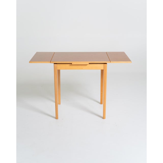Extendable Beech Dining Table with Laminate Top, Sweden, 1950s For Sale - Image 4 of 10
