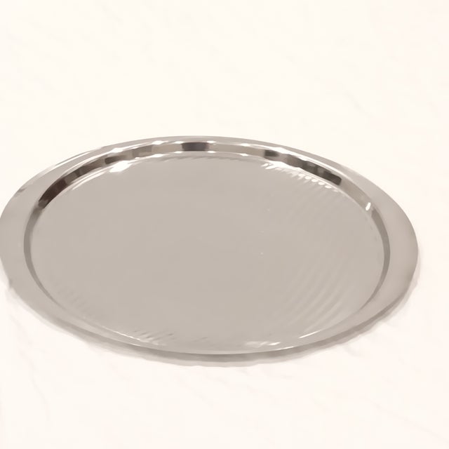 Metal Vintage Yamazaki Stainless Steel Serving Tray 18/8, Relish Party Trays For Sale - Image 7 of 11