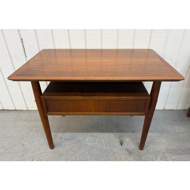 Brown Mid-Century Danish Modern Arne Vodder Teak Nightstands - Set of 2 For Sale - Image 8 of 9