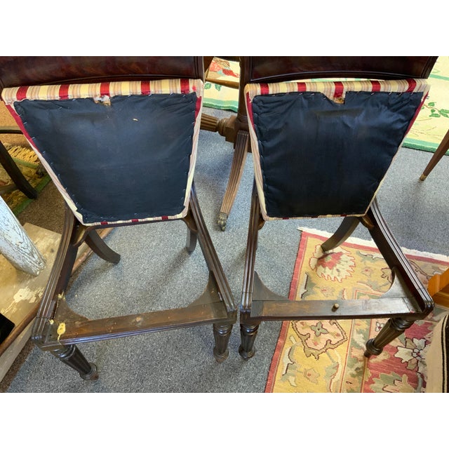 Mid 19th Century 19th Century Pair of English Regency Side Chairs For Sale - Image 5 of 9