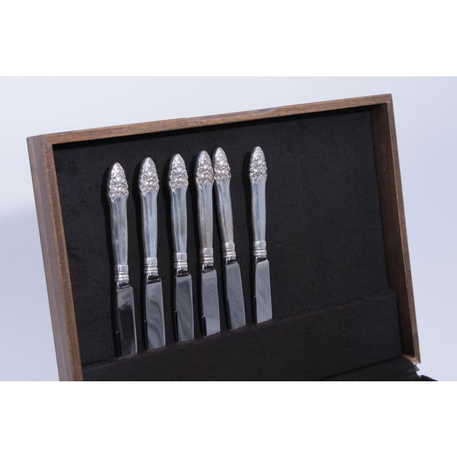 Gorham Silver Co. Vintage Gorham Sterling Manufactured 37 Piece Silverware Set With Box For Sale - Image 4 of 17