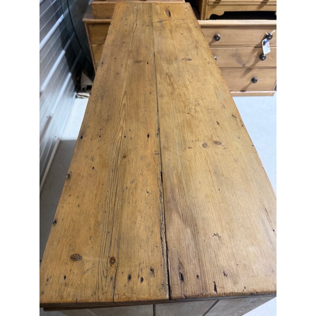 Antique Pine Three Door Cupboard / Cabinet From England For Sale - Image 10 of 18