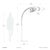 Mid Century Bloom 5-Light Arc Floor Lamp, 1970s - Black Nickel, Black Marble Base, White Satin Shade For Sale - Image 9 of 10