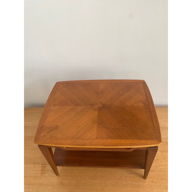 Vintage Lane Mid-Century Modern Walnut Inlay End Table For Sale In Raleigh - Image 6 of 12