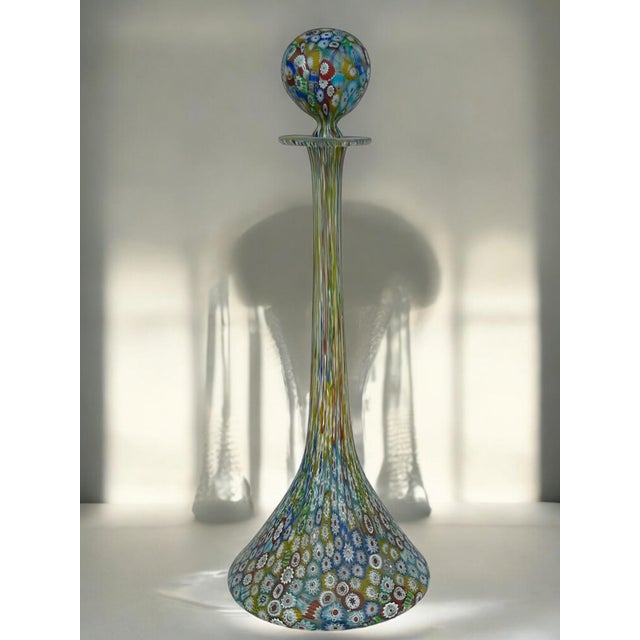 Lot of 2 Italian Millefiori Glass Bottles For Sale - Image 12 of 14