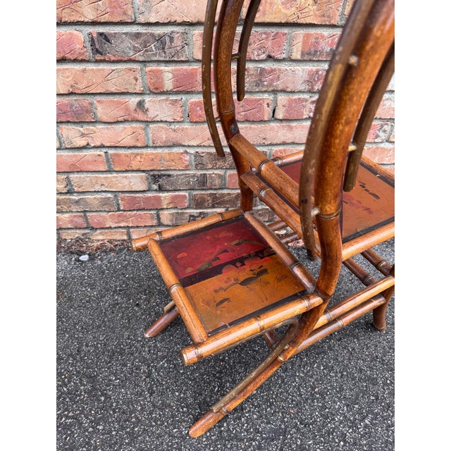 Wood 19th Century English Bamboo Side Table /Plant Stand For Sale - Image 7 of 7