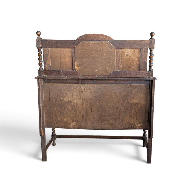 Antique Jacobean Revival Mirrored Buffet With Barley Twist For Sale - Image 4 of 18