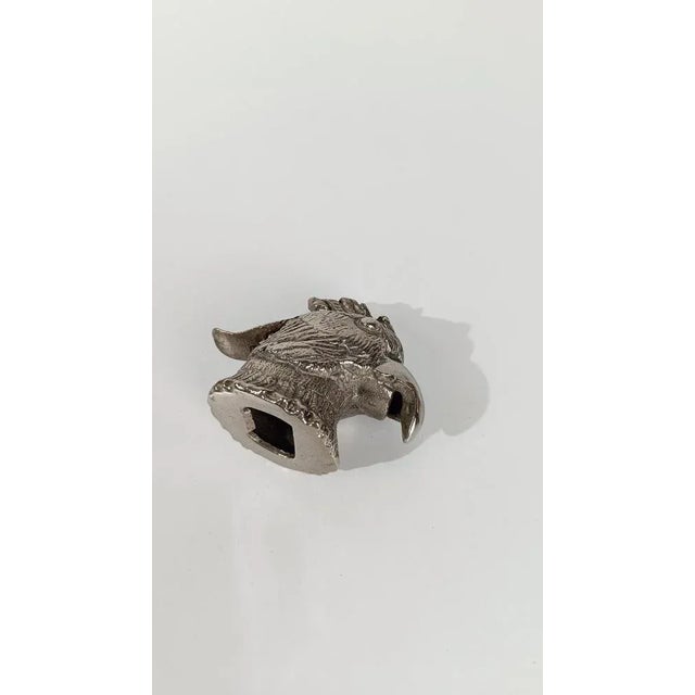 Vintage Silver Plated Parrot Head Bottle Opener in the style of Gucci, 1970s For Sale - Image 12 of 18