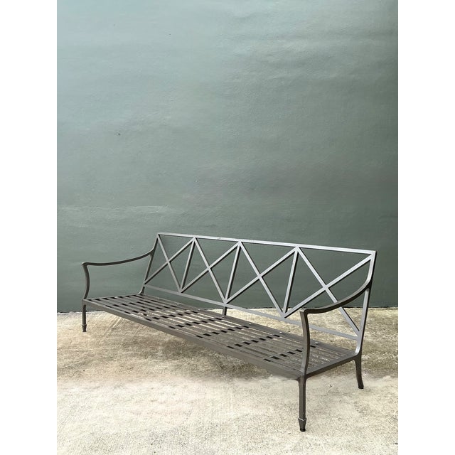 Vintage McKinnon and Harris “Beaufort” Cast Aluminum Sofa For Sale - Image 12 of 14