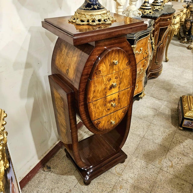 +Add timeless sophistication to your space with this luxury Art Deco-inspired commode nightstand, beautifully handcrafted...