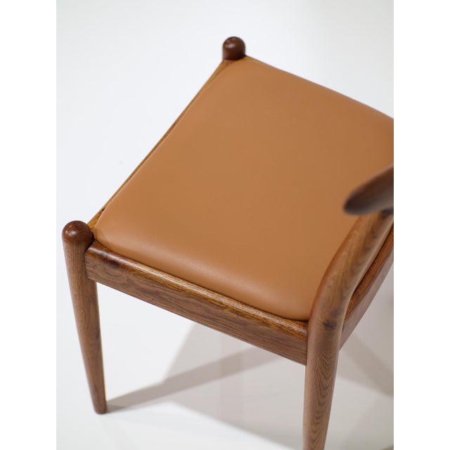 W1 Chair in Oak and Leather by Hans J. Wegner for C.M. Madsen, 1950s For Sale - Image 11 of 13