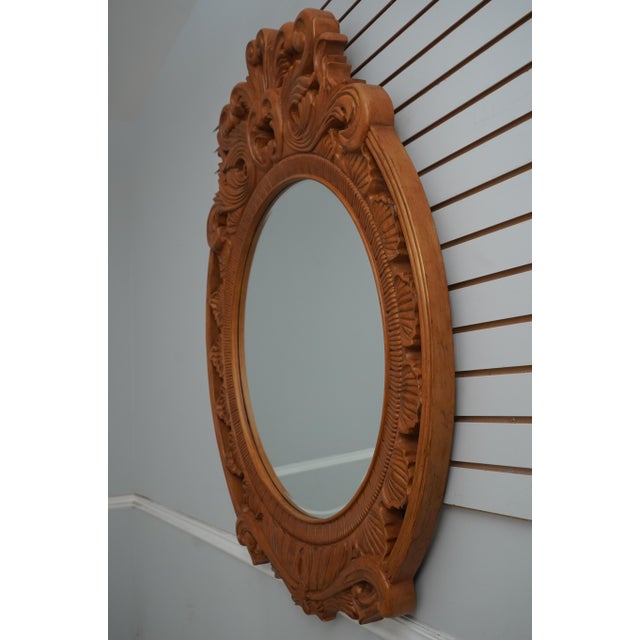 Age: Approx: 20 Years Old Details: Caspian Collection Light Factory Distressed Beveled Glass Fine Carved Details High...