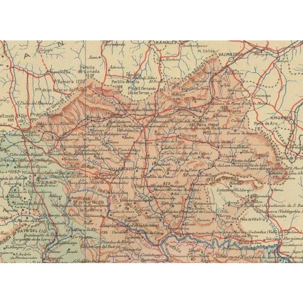 Map of Castiles Historic Heartland in Spain, 1902 For Sale - Image 4 of 7