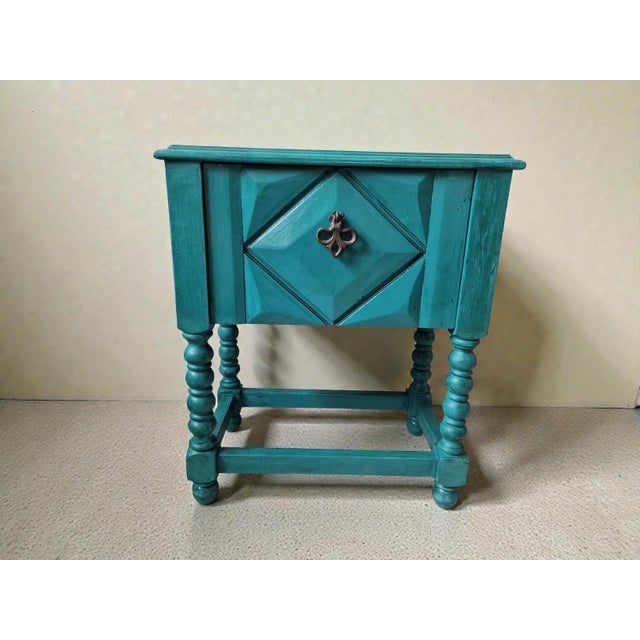Turned Wood Side Table, 1960s For Sale - Image 9 of 9