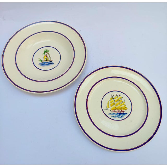 Vintage Ceramic Plates by Gio Ponti for Richard Ginori, 1940s, Set of 2 For Sale - Image 10 of 10