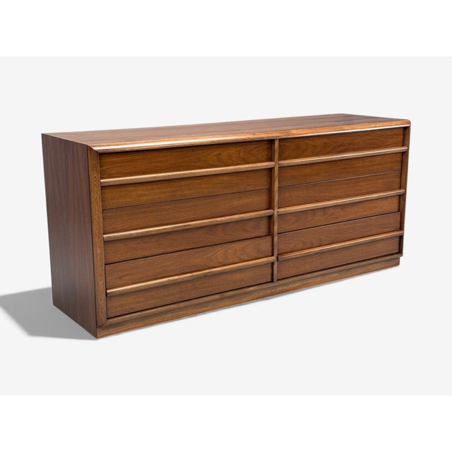 Mid-Century Modern t.h. Robsjohn-Gibbings, American Modern, Walnut, Dresser, Usa 1960s For Sale - Image 3 of 12
