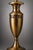 Late 20th Century Vintage Transitional Urn Table Lamp in Antique Brass With Pierced Metal Frieze & Linen Drum Shade — 27” - a Pair For Sale - Image 5 of 9