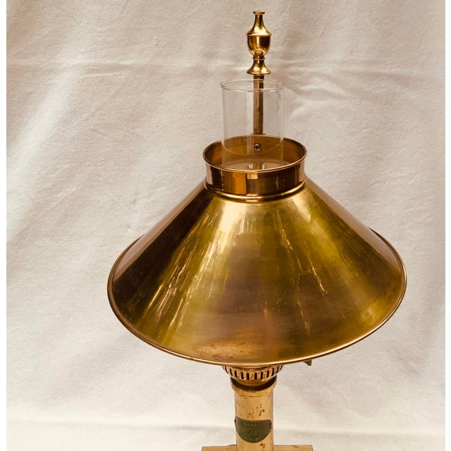 1980s Vintage Orient Express Table Lamp - Brass Railroad Inspired Design, c.1980 For Sale - Image 5 of 17