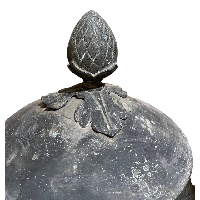 18th Century Venetian Large Bronze Lantern W/ Neoclassical Bronzework For Sale - Image 4 of 6
