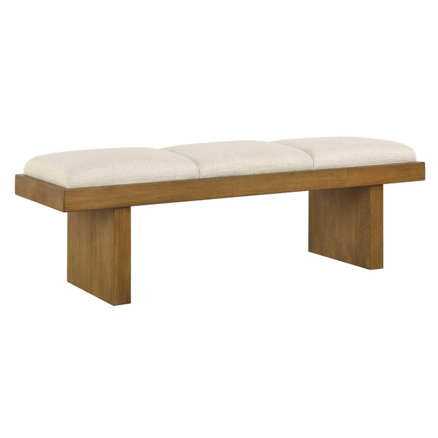 2020s Haden White Upholstery Bench For Sale - Image 5 of 8