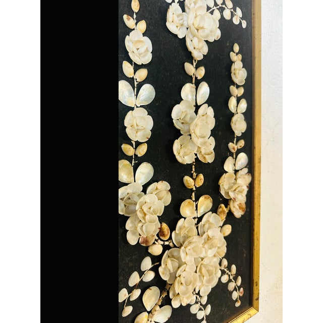 Vintage Shell Art Mural For Sale - Image 4 of 9