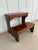 Late 20th Century 1980s Solid Wood Step Stool W/ Brass Handles-Georgian Style Bed/Library Step Stool-Cherry/Mahogany Finish-Display Shelves-Tiered Plant Stand For Sale - Image 5 of 12