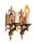 Baroque 1920s Cast Aluminum Wall Sconces With Original Polychrome Finish - Pair For Sale - Image 3 of 9