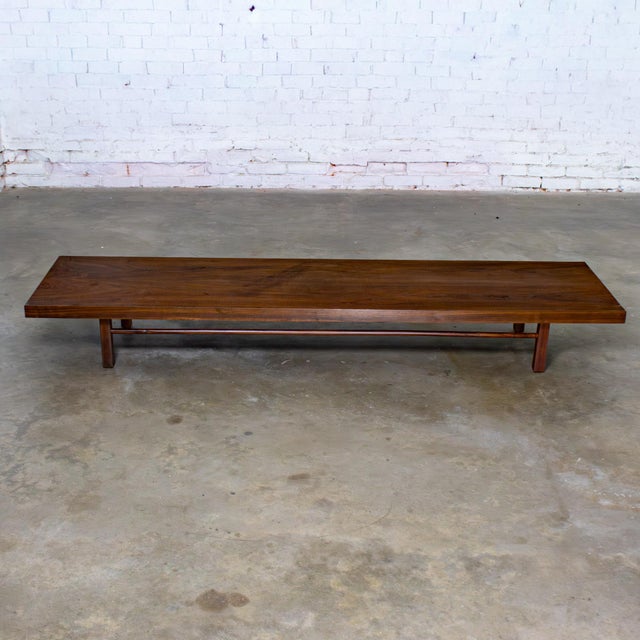 Mid 20th Century Mid-20th Century MCM Low Walnut Coffee Table or Bench by Milo Baughman for Thayer Coggin For Sale - Image 5 of 18
