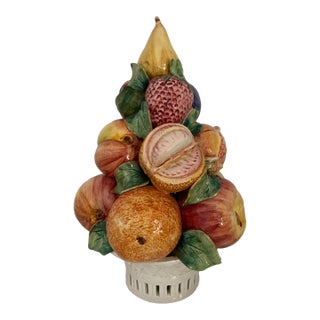 Vintage Italian Majolica Fruit Topiary by Horchow For Sale